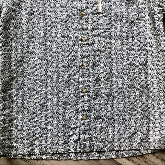 ❤️ LAST DAY Vintage Y2K 2002 Columbia Short Sleeve Button Down Ikat Shirt - Picture 5 of 13